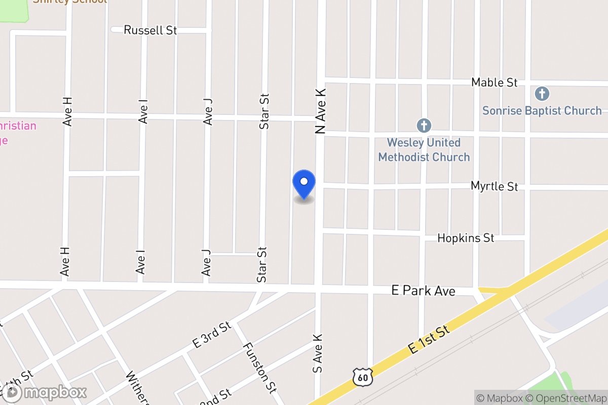 Map of 121 N Ave.K , , Tx