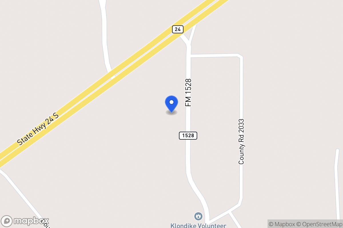 Map of 5949 Fm 1528 , Klondike, Tx 75448, Klondike