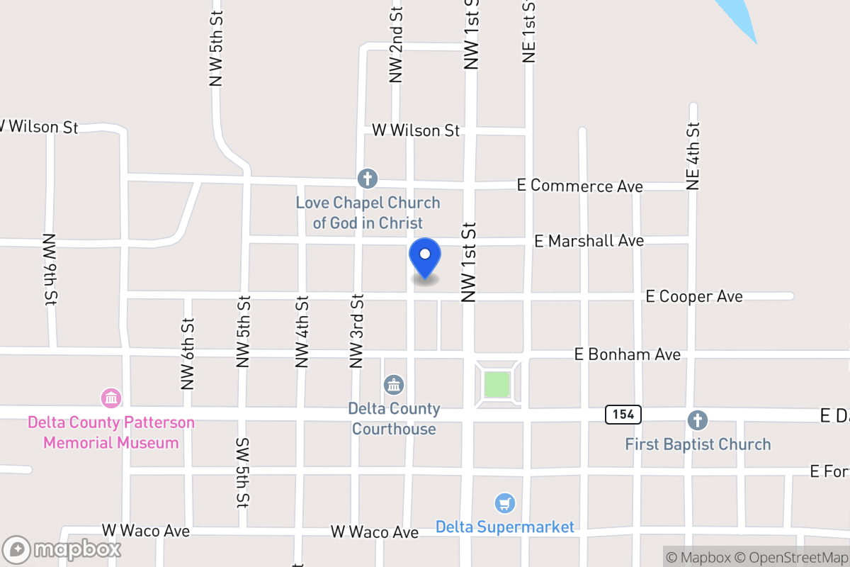 Map of 140/150 W Cooper St, Cooper, Tx 75432, Cooper