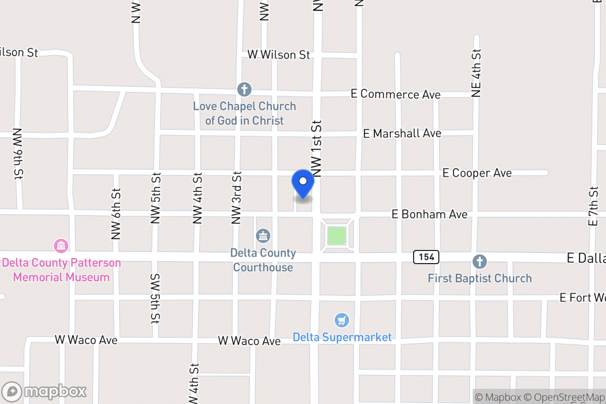 Map of 111/131 Nw 1st St, Cooper, Tx 75432, Cooper