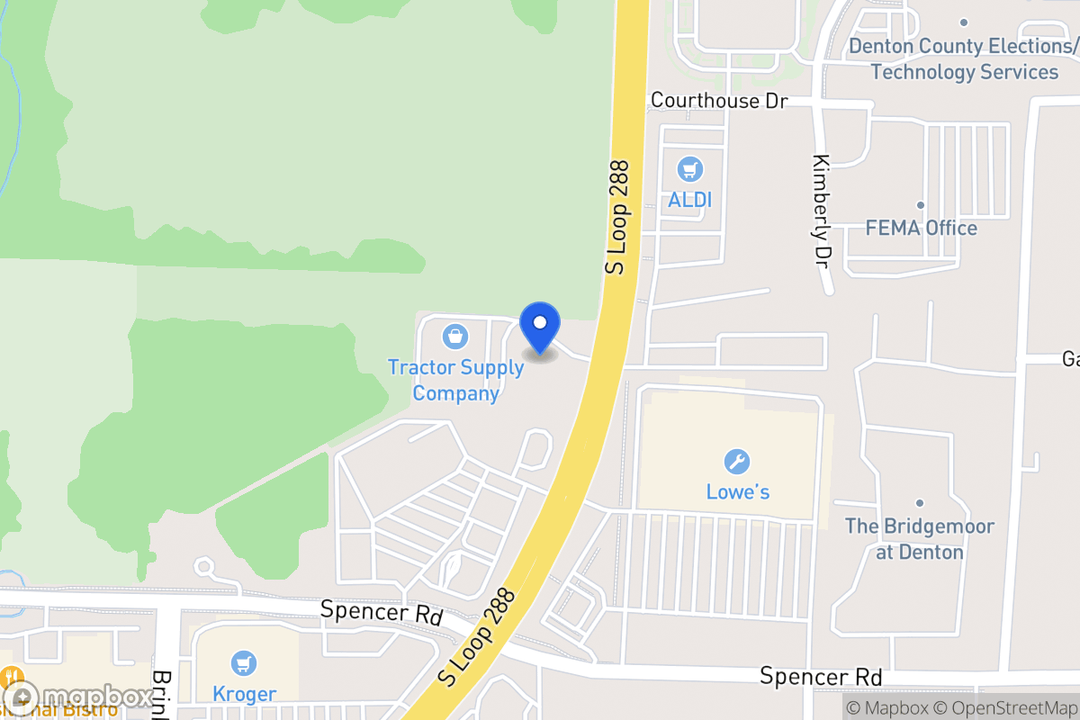 Map of 1212 S Loop 288 , Denton, Tx 76205, Denton