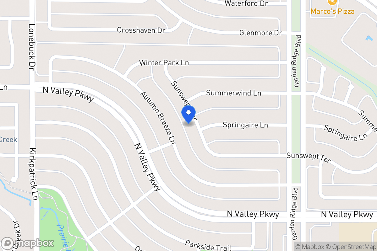 Map of 1606  Sunswept Ter, Lewisville, Tx 75077-2415, Lewisville