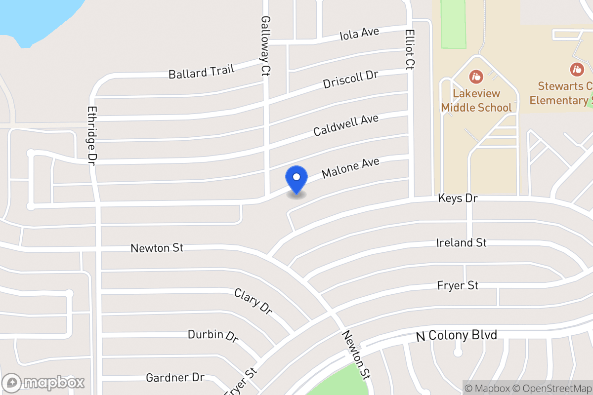 Map of 4209  Malone Ave, The Colony, Tx 75056-3031, The Colony