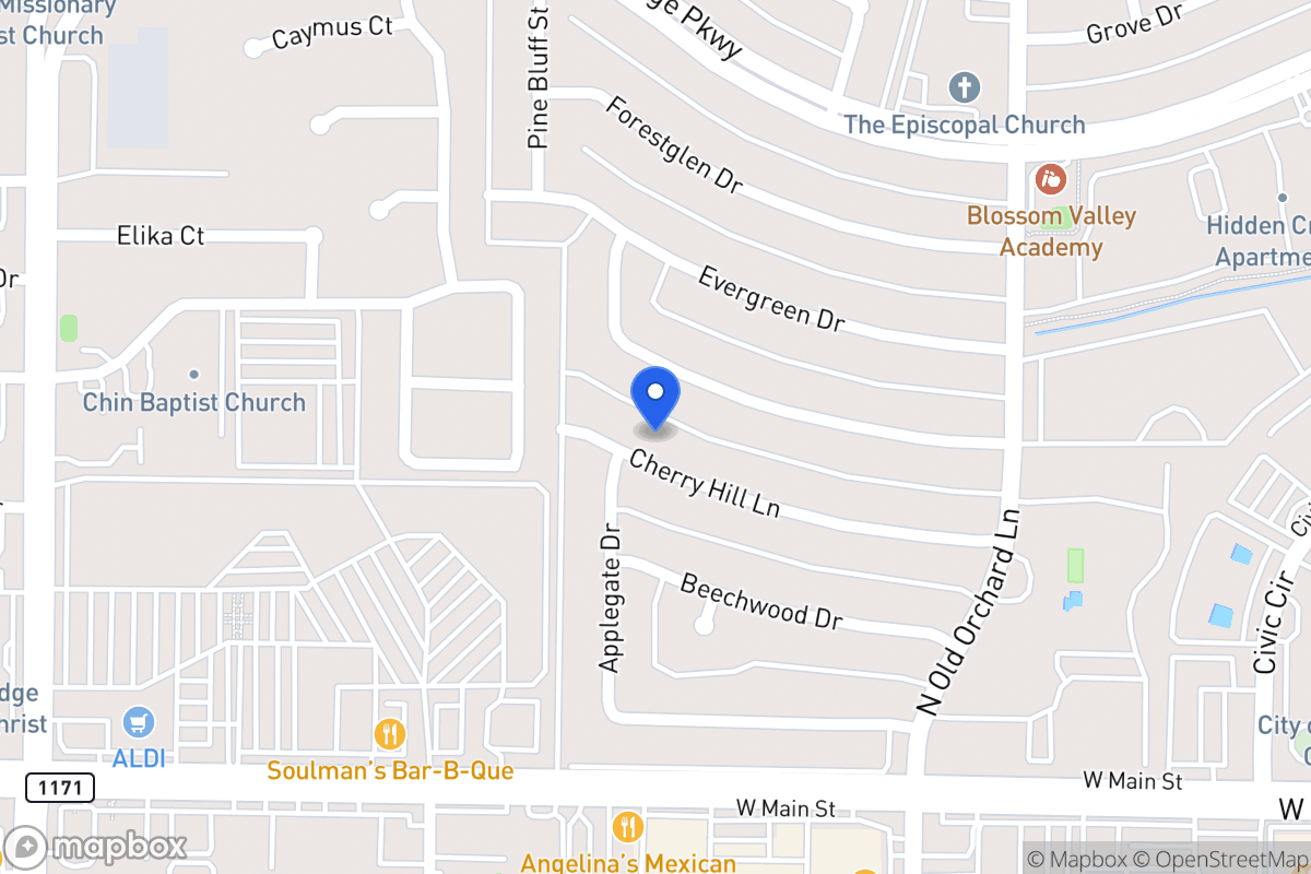 Map of 1397  Cherry Hill Ln, Lewisville, Tx 75067-3308, Lewisville