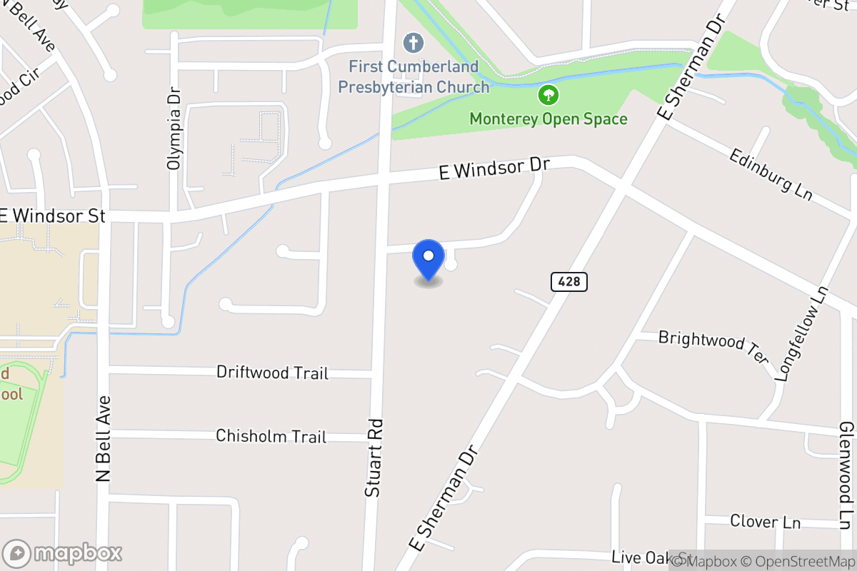 Map of 108  Meadowbrook Cir, Denton, Tx 76209-8705, Denton