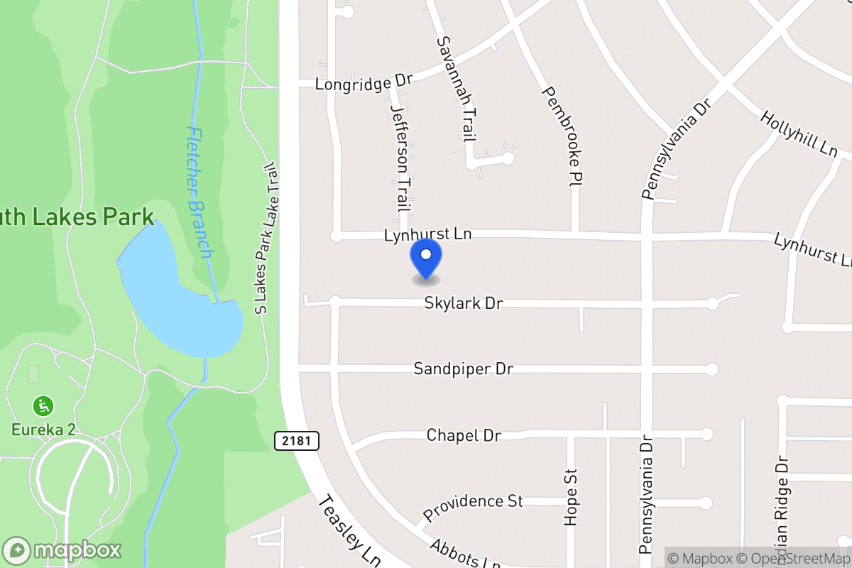 Map of 821  Skylark Dr, Denton, Tx 76205-8013, Denton