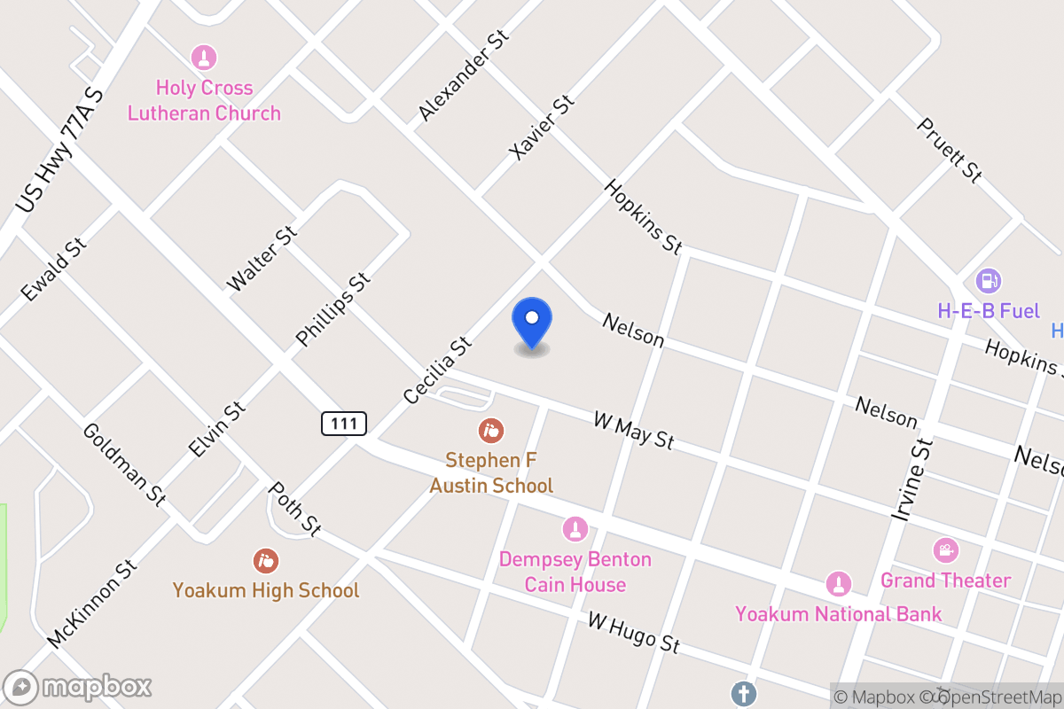 Map of Foster St, Yoakum, Tx 77995, Yoakum