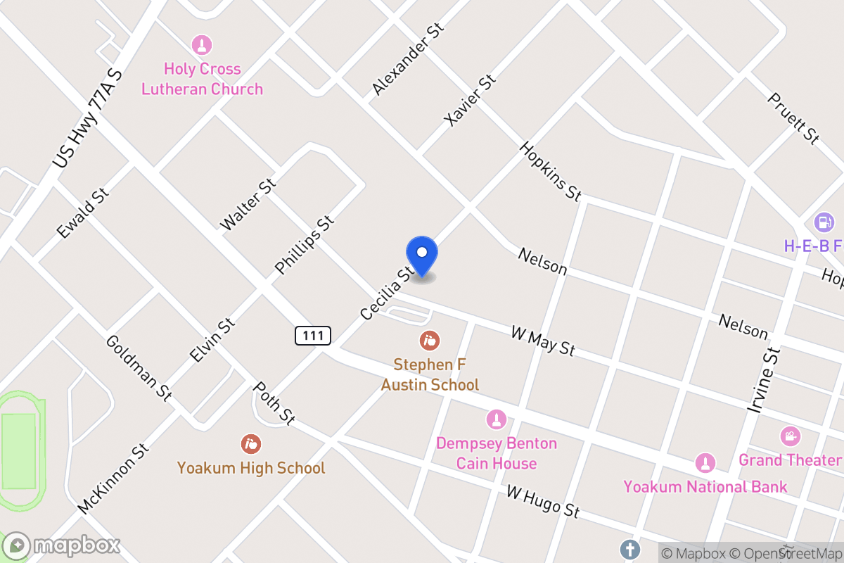 Map of May St, Yoakum, Tx, Yoakum
