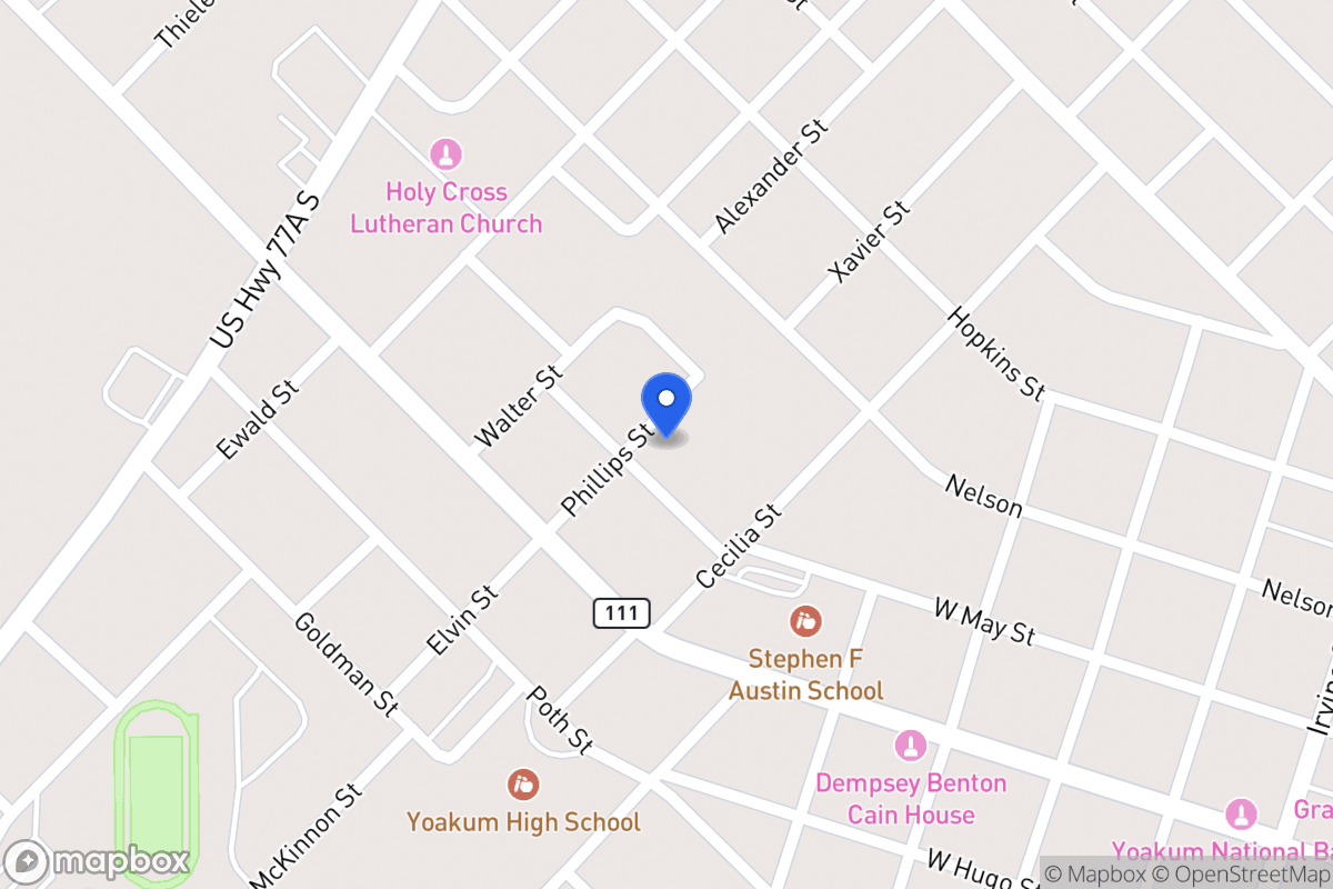 Map of 811 May, Yoakum, Tx 77995, Yoakum