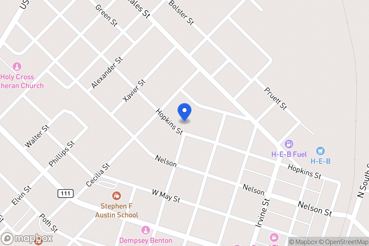 Map of 601 Hopkins, Yoakum, Tx 77954, Yoakum