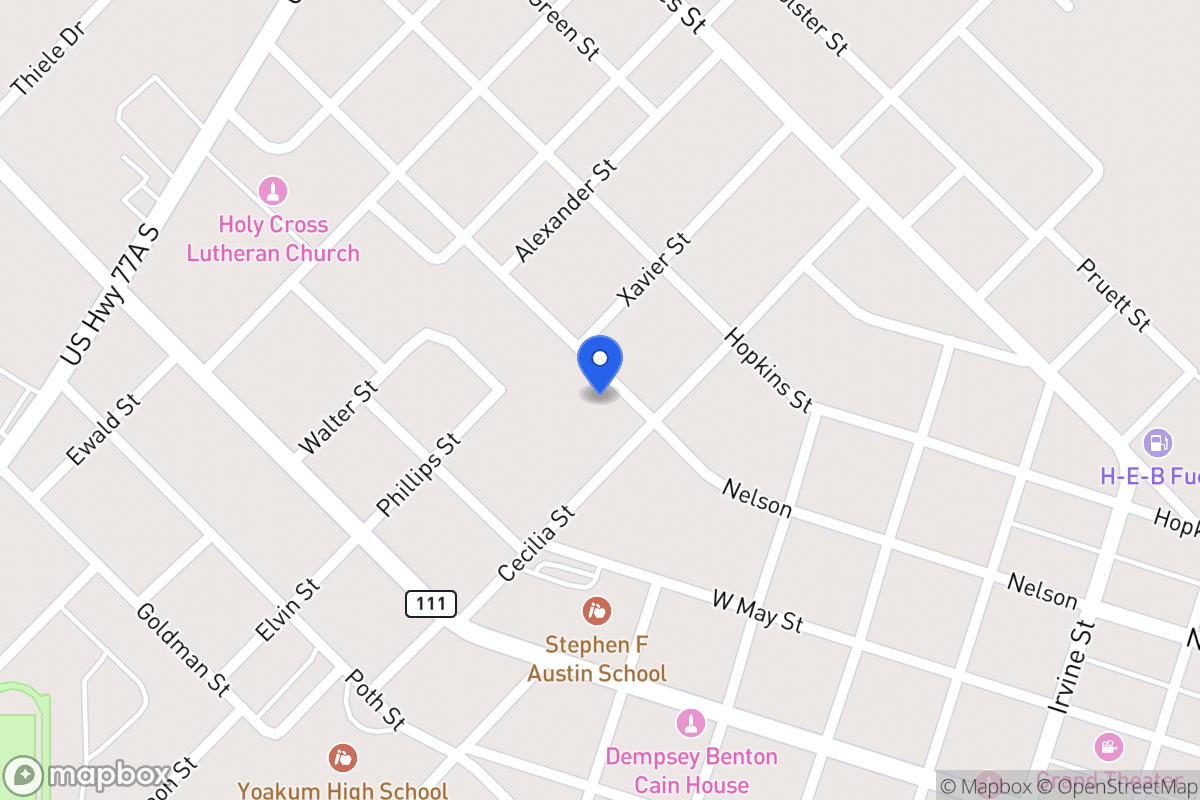 Map of 704 Nelson, Yoakum, Tx 77995, Yoakum
