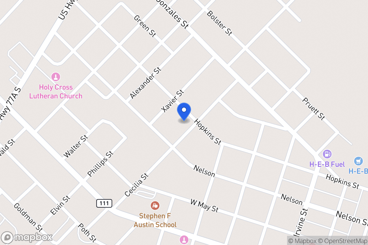 Map of 704 Hopkins, Yoakum, Tx 77995, Yoakum