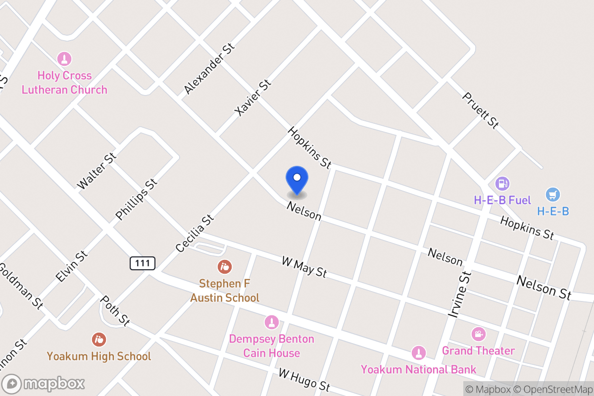 Map of Nelson, Yoakum, Tx 77995, Yoakum