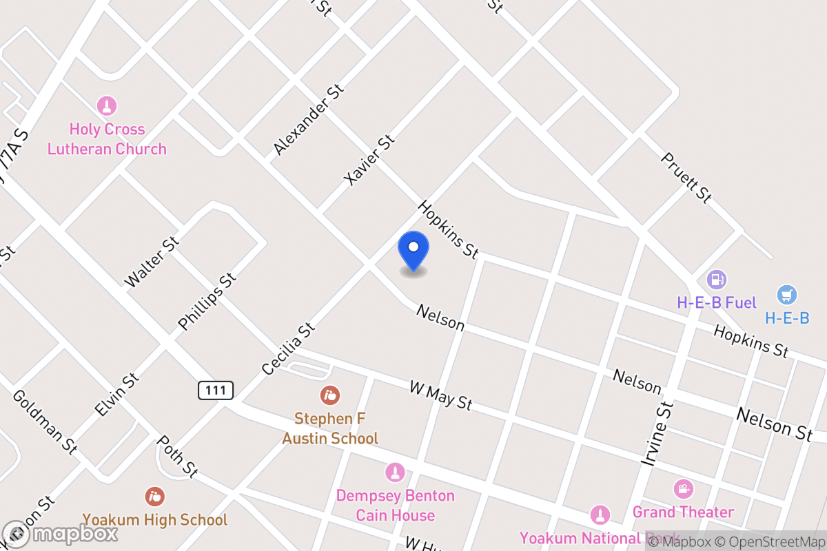 Map of 613 Nelson, Yoakum, Tx 77995, Yoakum