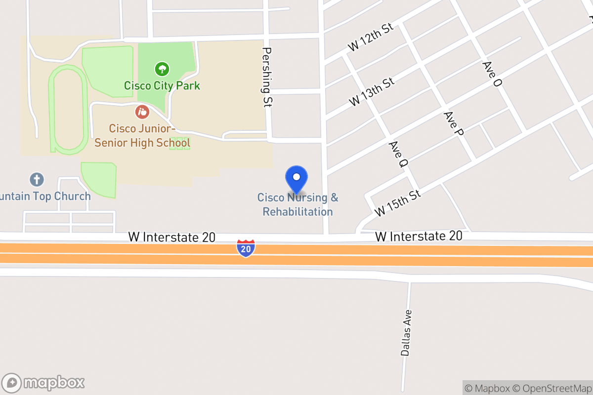 Map of 1404  Front St , Cisco, Tx 76437, Cisco