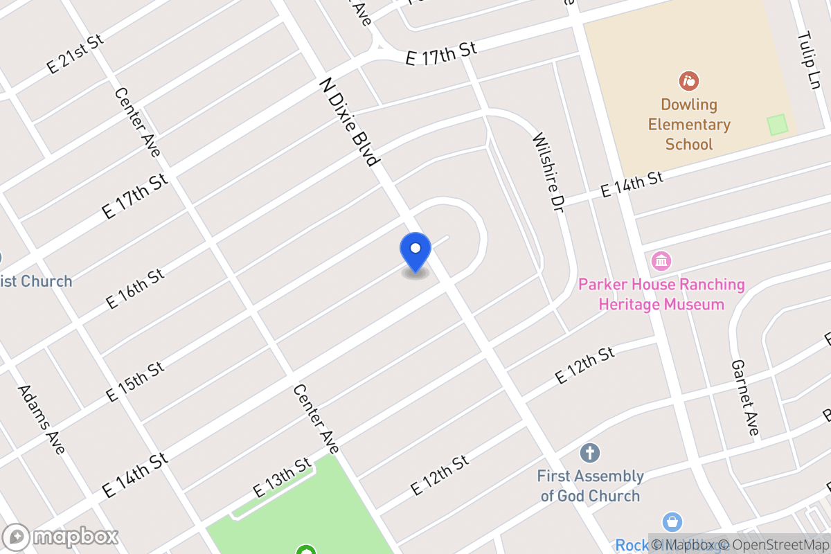 Map of 929 E 14th St, Ector County, Tx