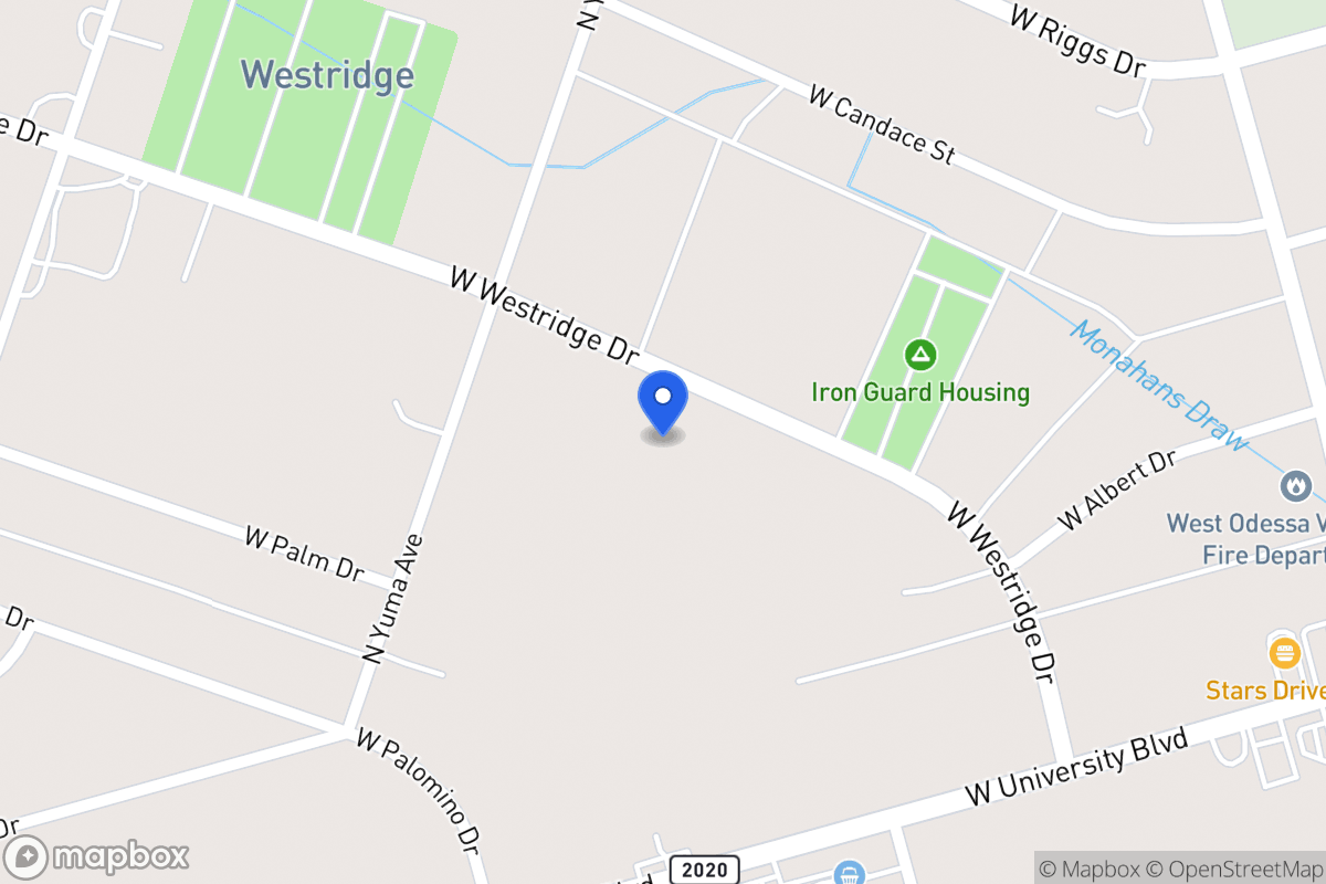 Map of 9485 W Westridge Dr, Ector County, Tx