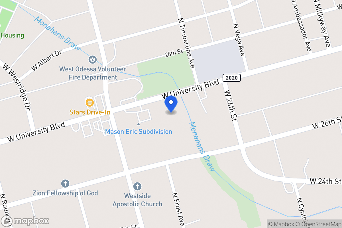 Map of 8735 W University Blvd, Ector County, Tx