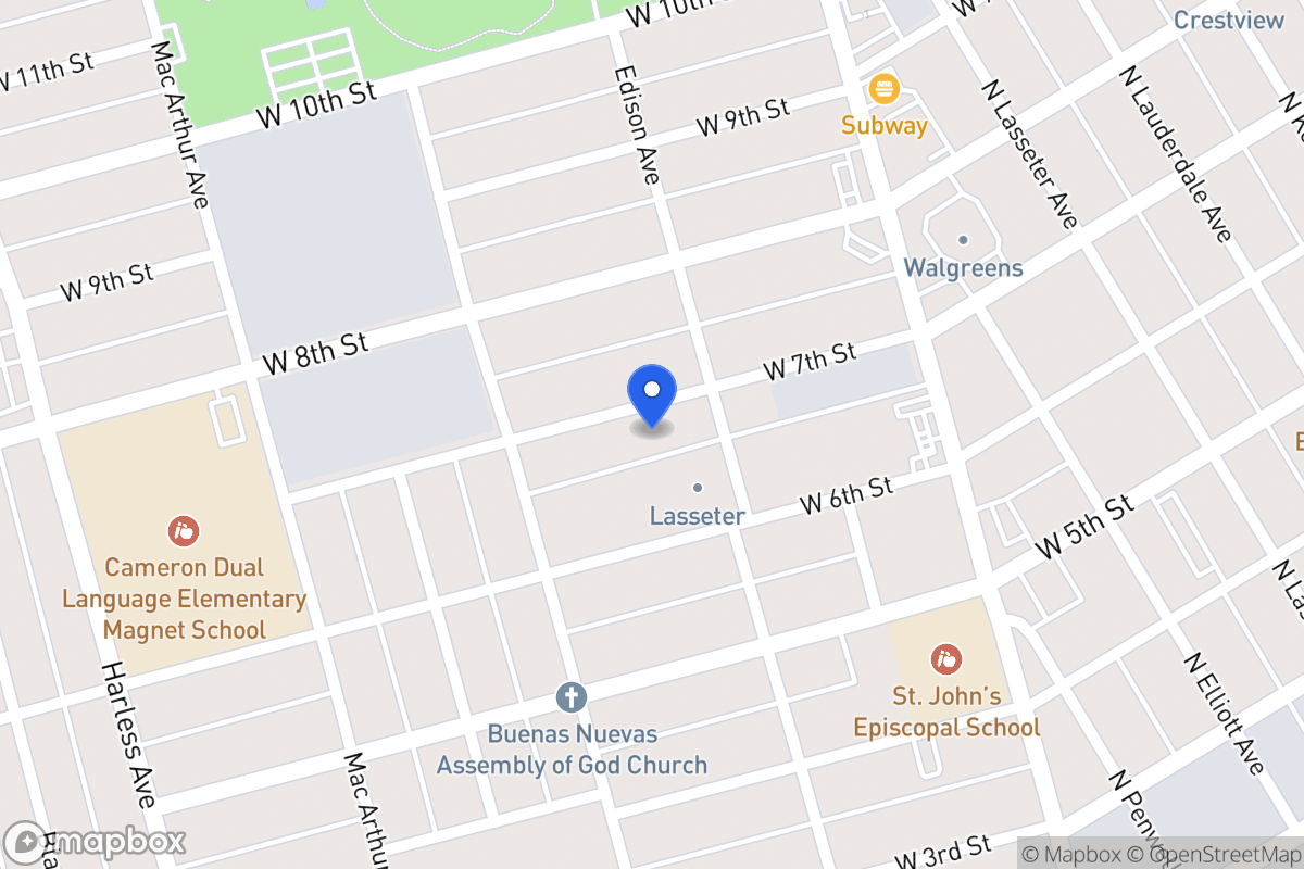 Map of 2107 W 7th St, Ector County, Tx