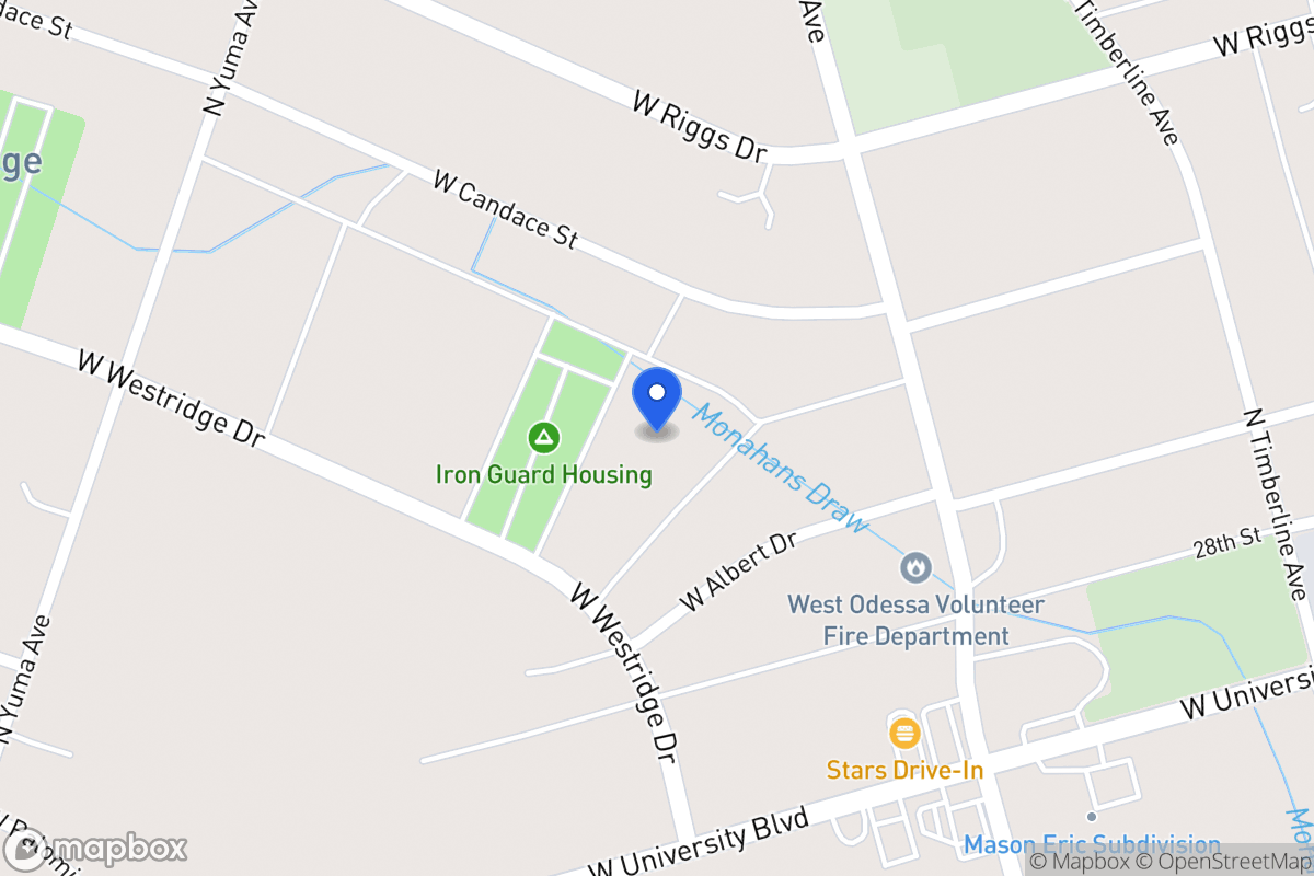 Map of 9410 W Westridge Dr, Ector County, Tx