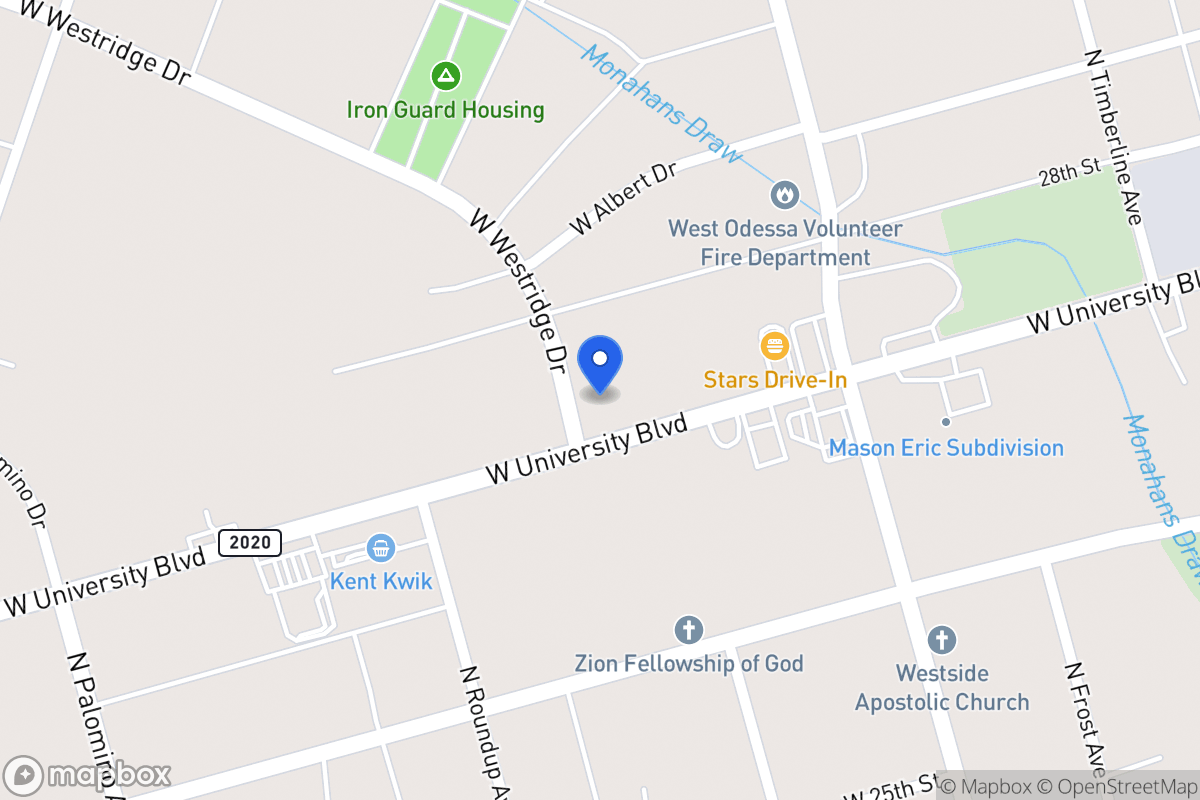 Map of 321 S Hendrickson St, Ector County, Tx