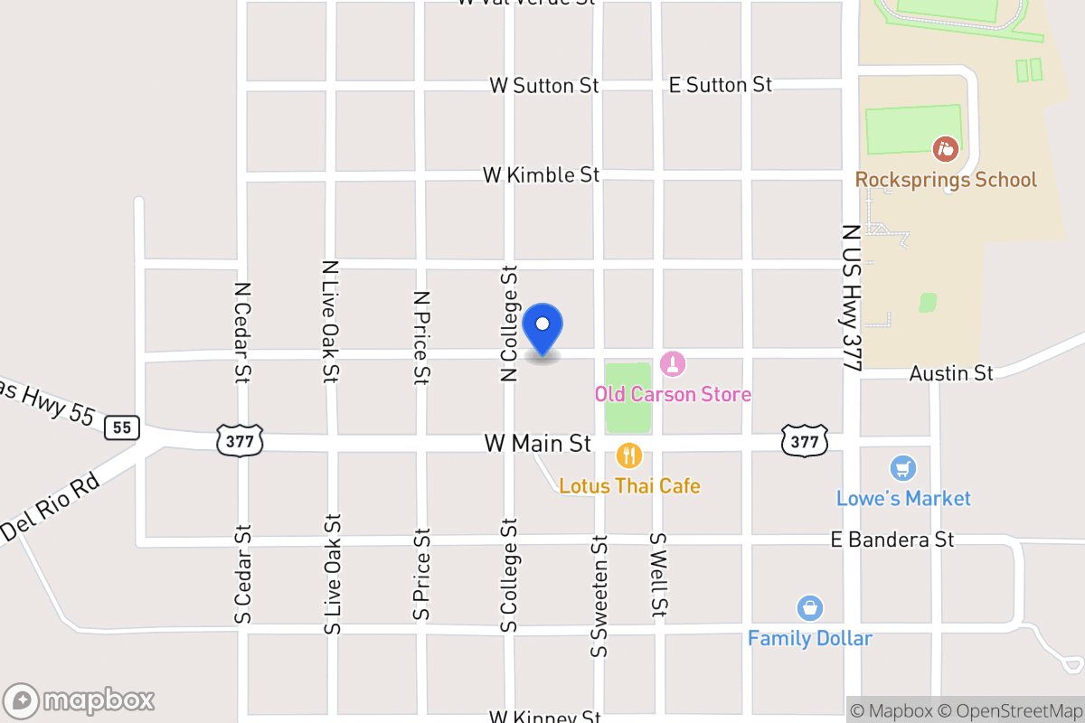 Map of 205  W Austin , , Tx