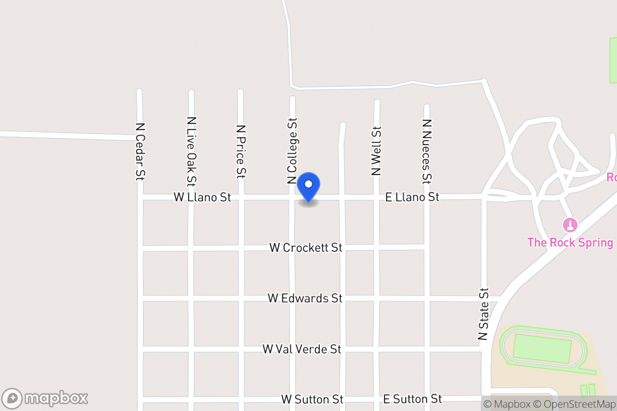 Map of 808 N College St , Rocksprings, Tx 78880, Rocksprings