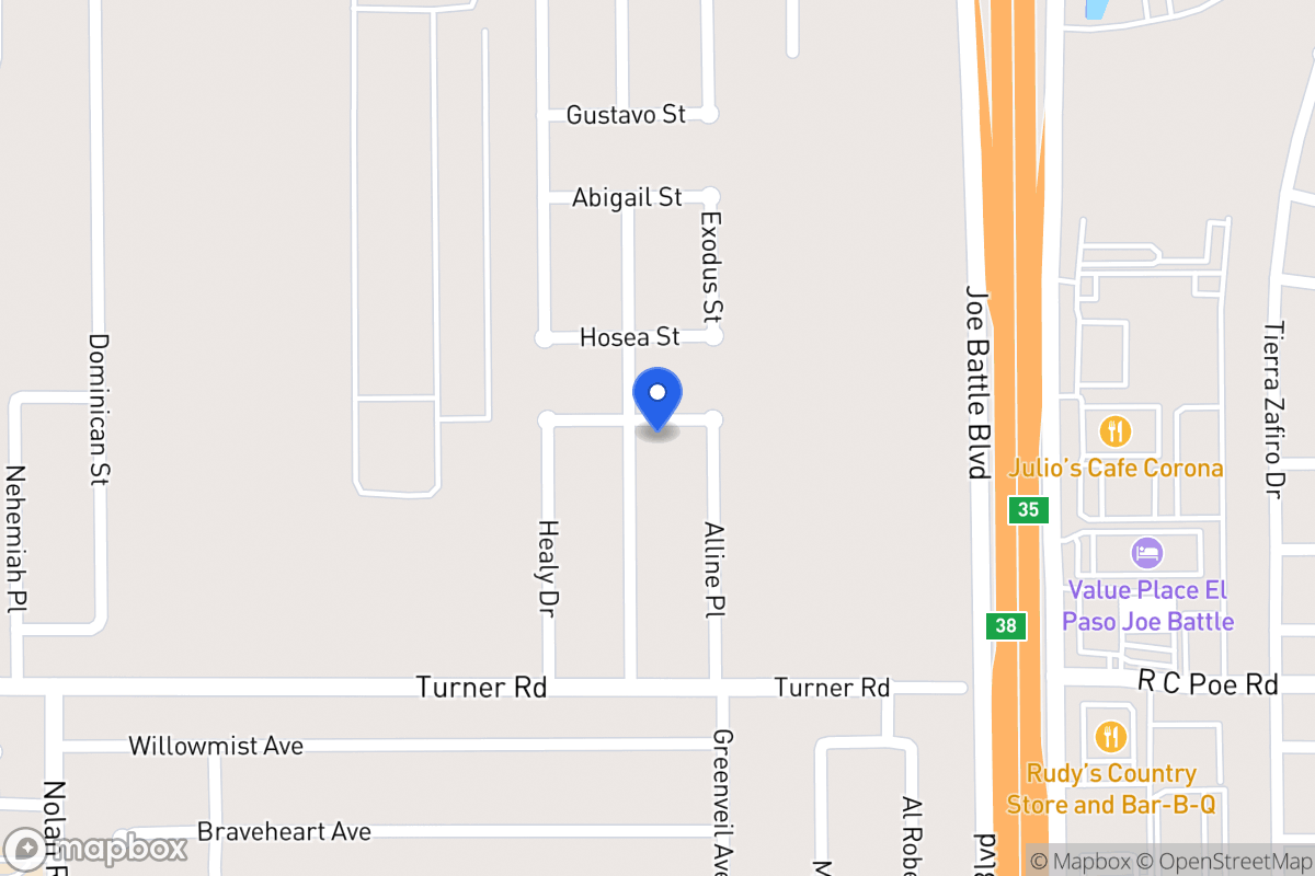 Map of 3668  Trina Pl, El Paso, Tx 79936, El Paso
