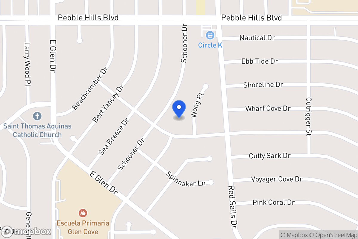 Map of 2803  Wong Pl, El Paso, Tx 79936, El Paso