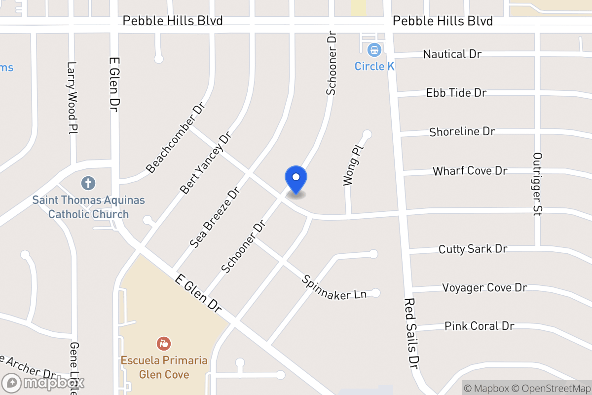 Map of 2800  Schooner Dr, El Paso, Tx 79936, El Paso