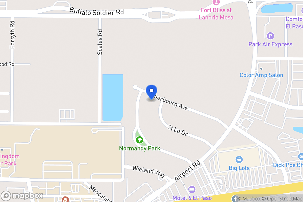 Map of 6220  Cherbourg Ave, El Paso, Tx 79925, El Paso