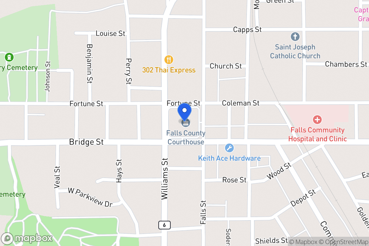 Map of 125  Bridge Street , Marlin, Tx 76661, Marlin