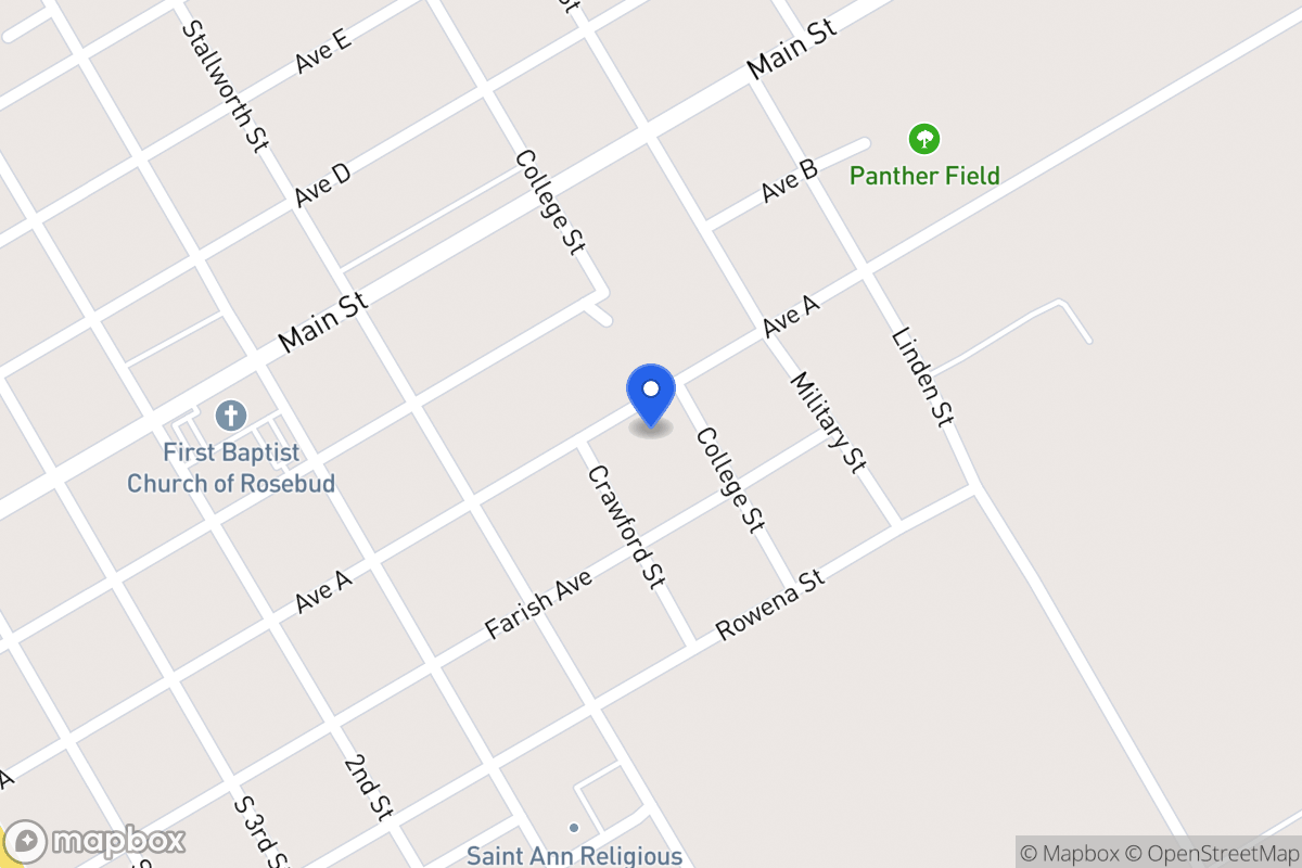 Map of 309 E Ave A , Rosebud, Tx 76570, Rosebud
