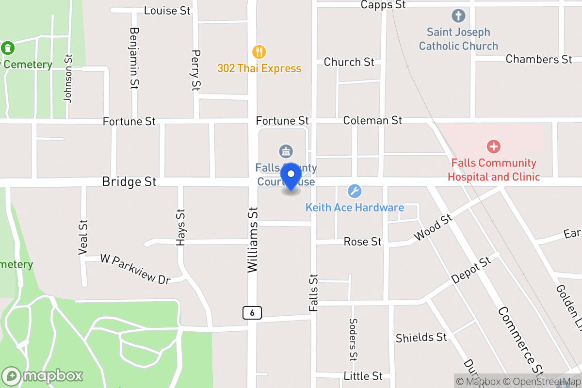 Map of 122  Bridge St , Marlin, Tx 76661, Marlin