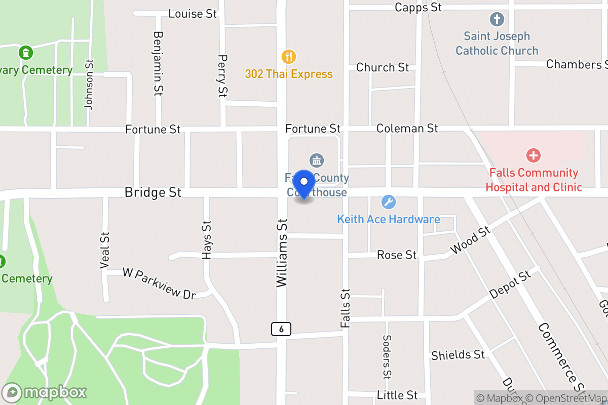 Map of 142  Bridge St , Marlin, Tx 76661, Marlin