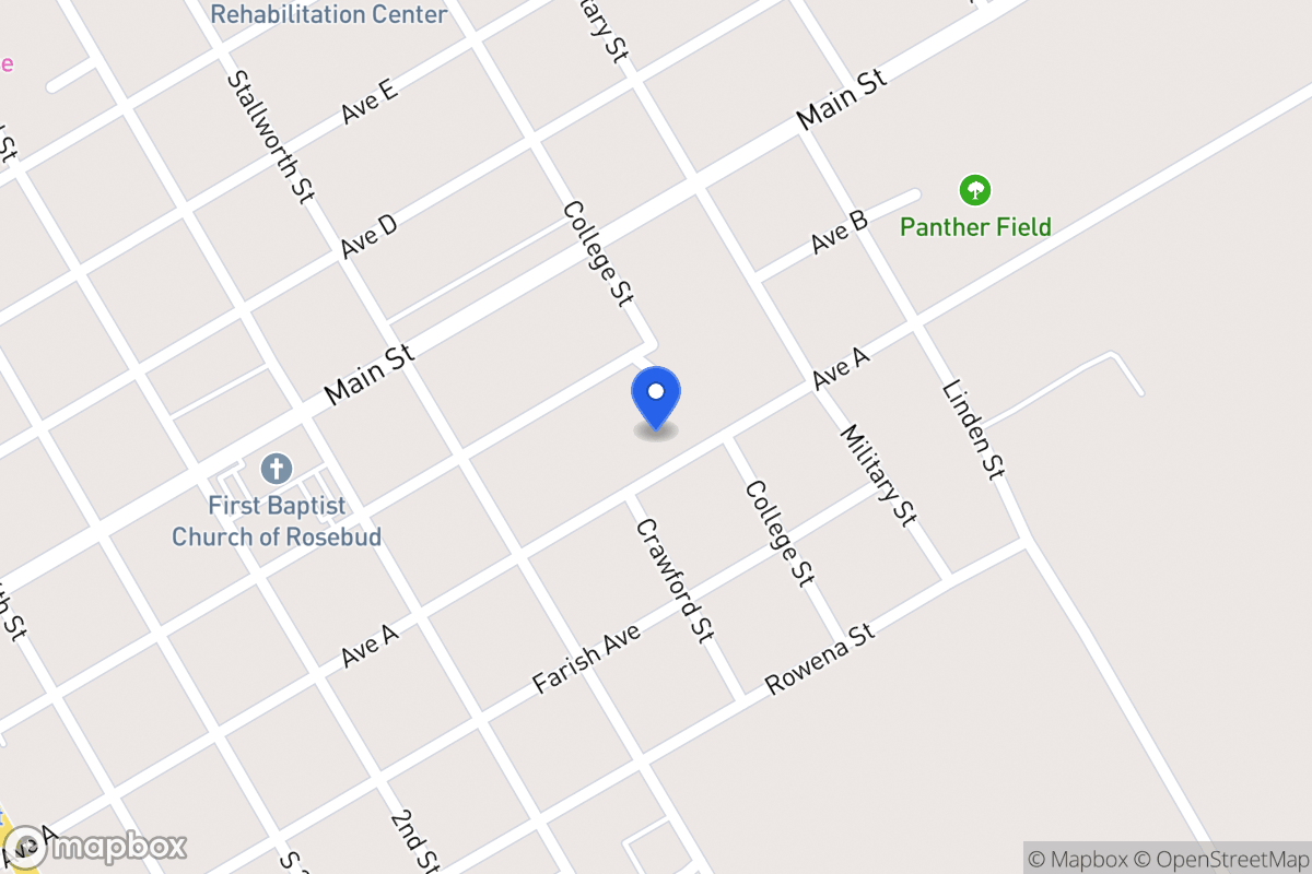 Map of Ave A , Rosebud, Tx 76570, Rosebud