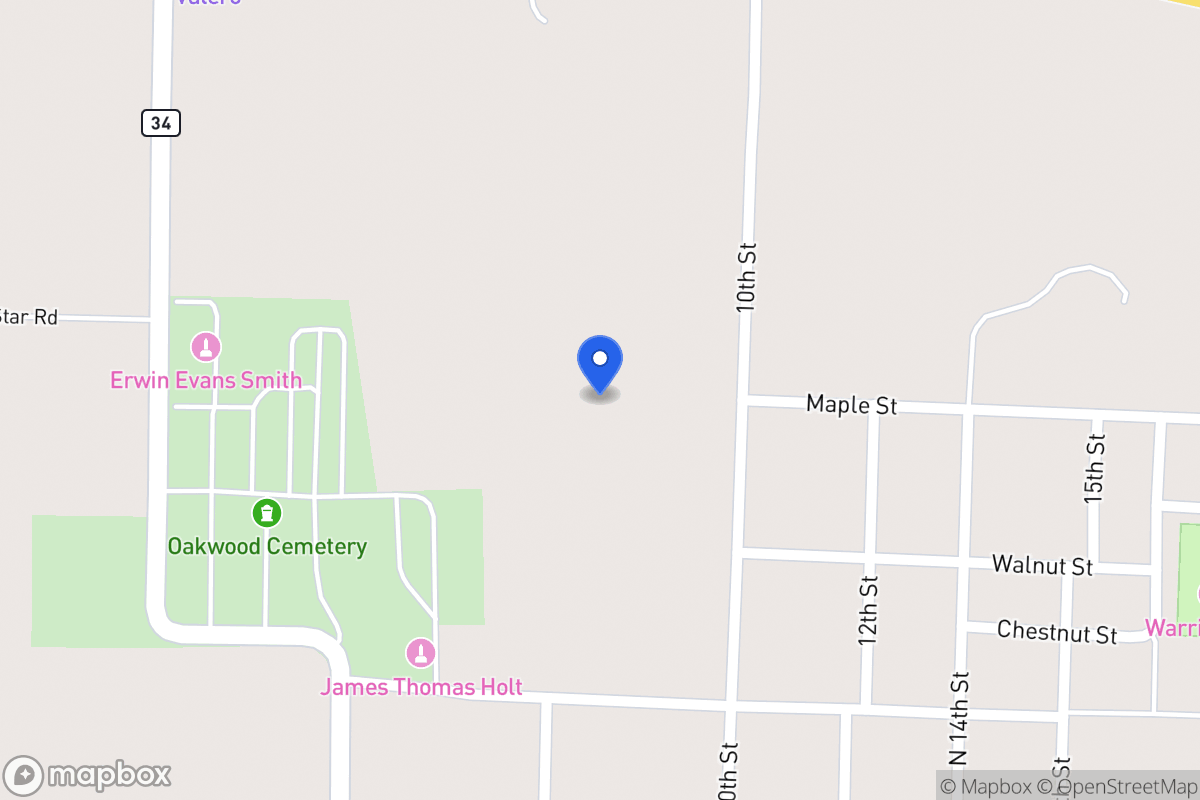 Map of 1525 N 10th , Honey Grove, Tx 75446, Honey Grove