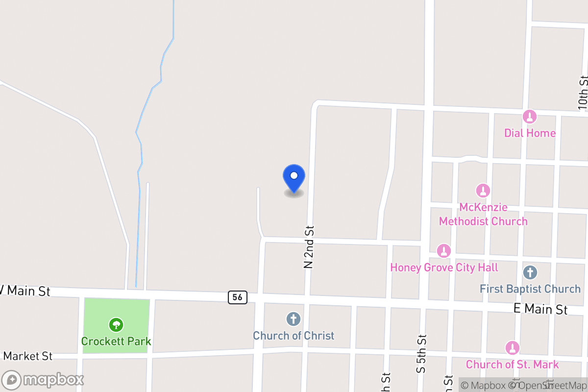 Map of 607 N 2nd , Honey Grove, Tx 75446, Honey Grove