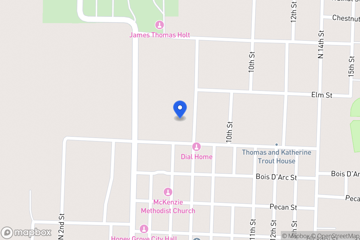 Map of 905 N 8th , Honey Grove, Tx 75446, Honey Grove
