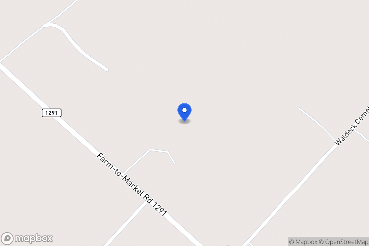Map of 7436  Fm 1291 , Waldeck Area,, Waldeck Area