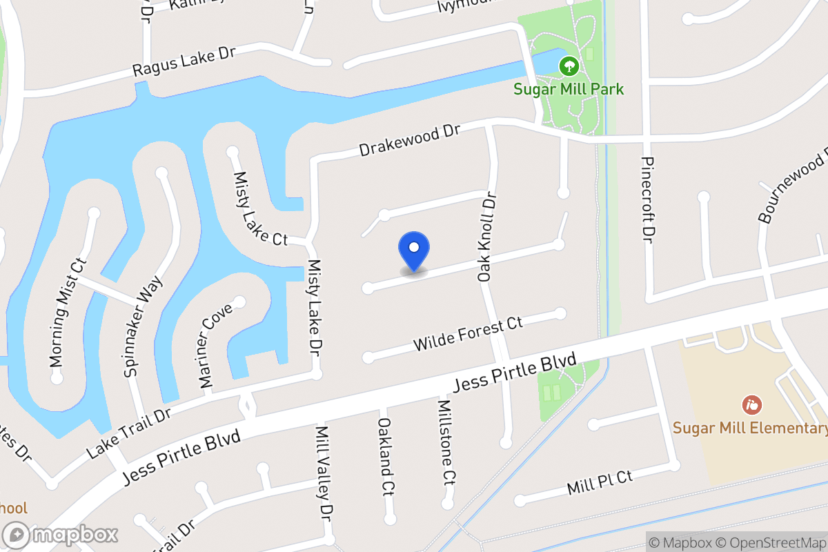 Map of Placid Woods Ct, Sugar Land, Tx 77498, Sugar Land