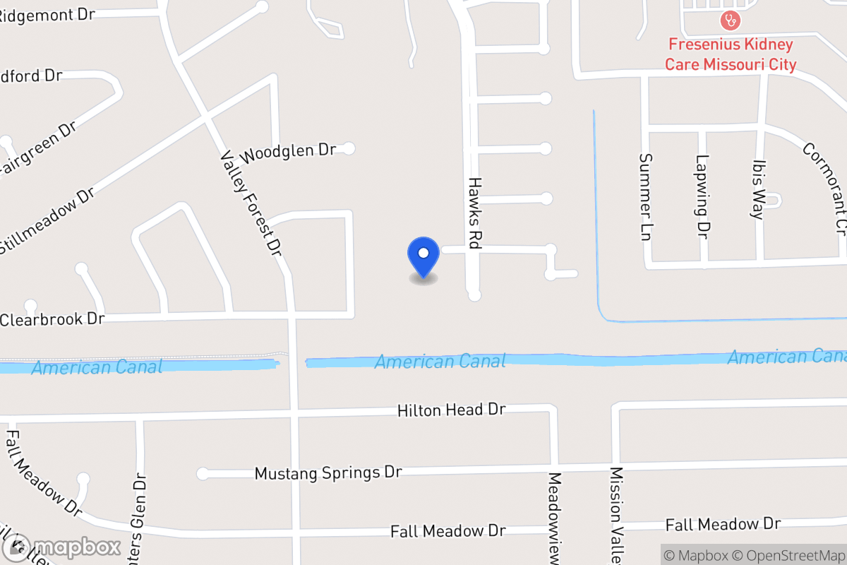 Map of 2511  Beverlywood Dr, Missouri City, Tx 77489, Missouri City