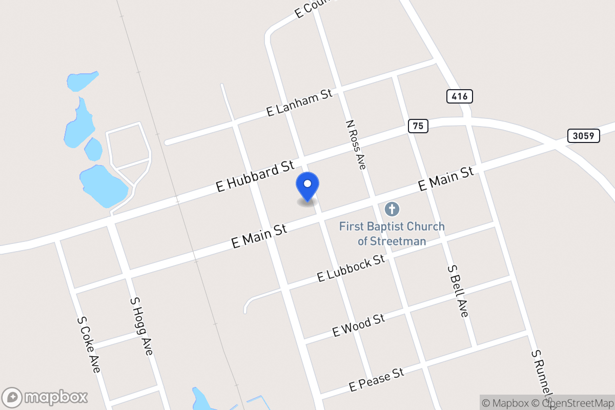 Map of 223 E Main St , Streetman, Tx 75859, Streetman