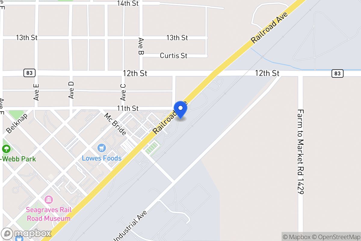 Map of 1018  Railroad Ave , , Tx