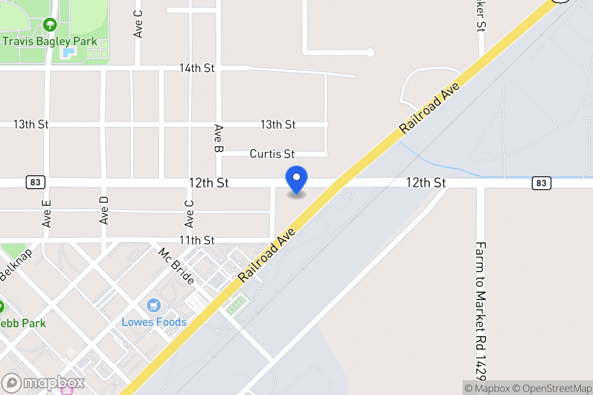 Map of 1107  Railroad Ave , , Tx