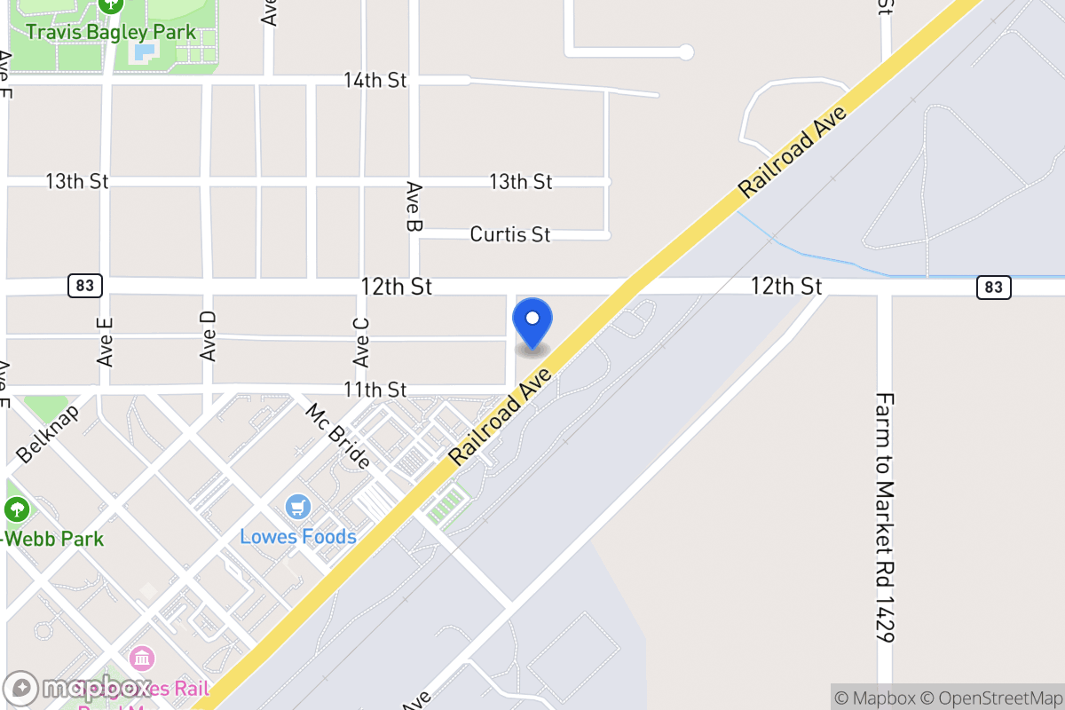 Map of 1101  Railroad Ave , , Tx