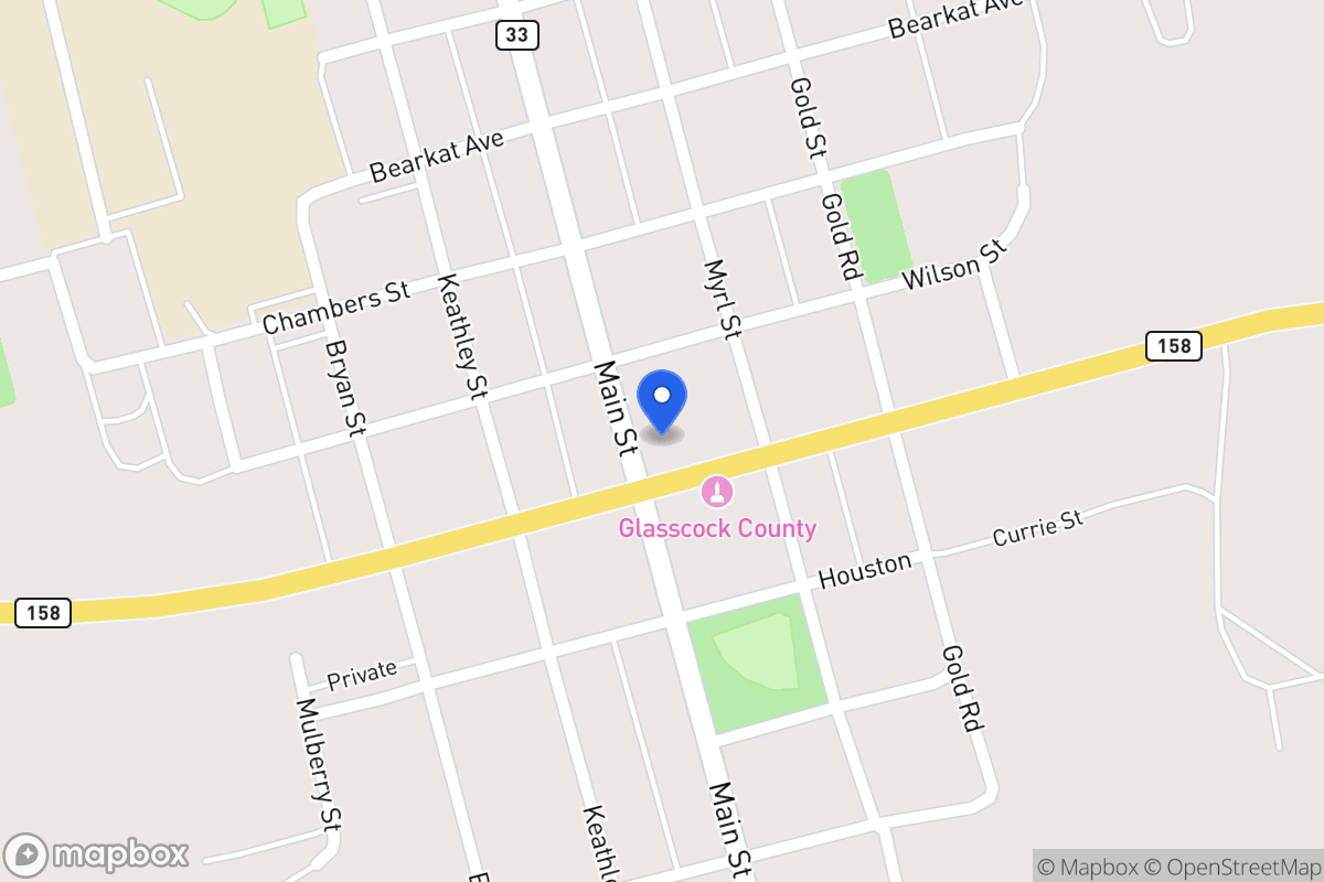 Map of 100  Currie                    , Garden City          , Tx, Garden City