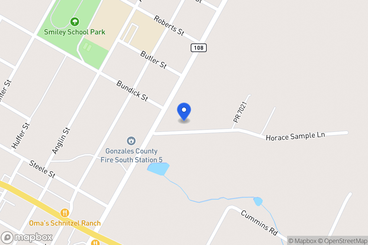Map of 102  Sample, Smiley, Tx 78159, Smiley