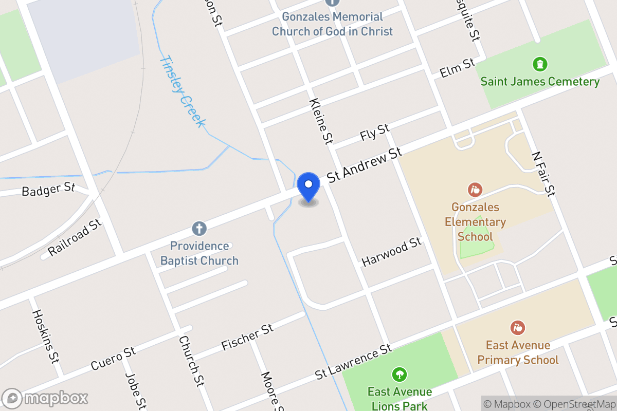 Map of 1324  St Andrew, Gonzales, Tx 78629, Gonzales