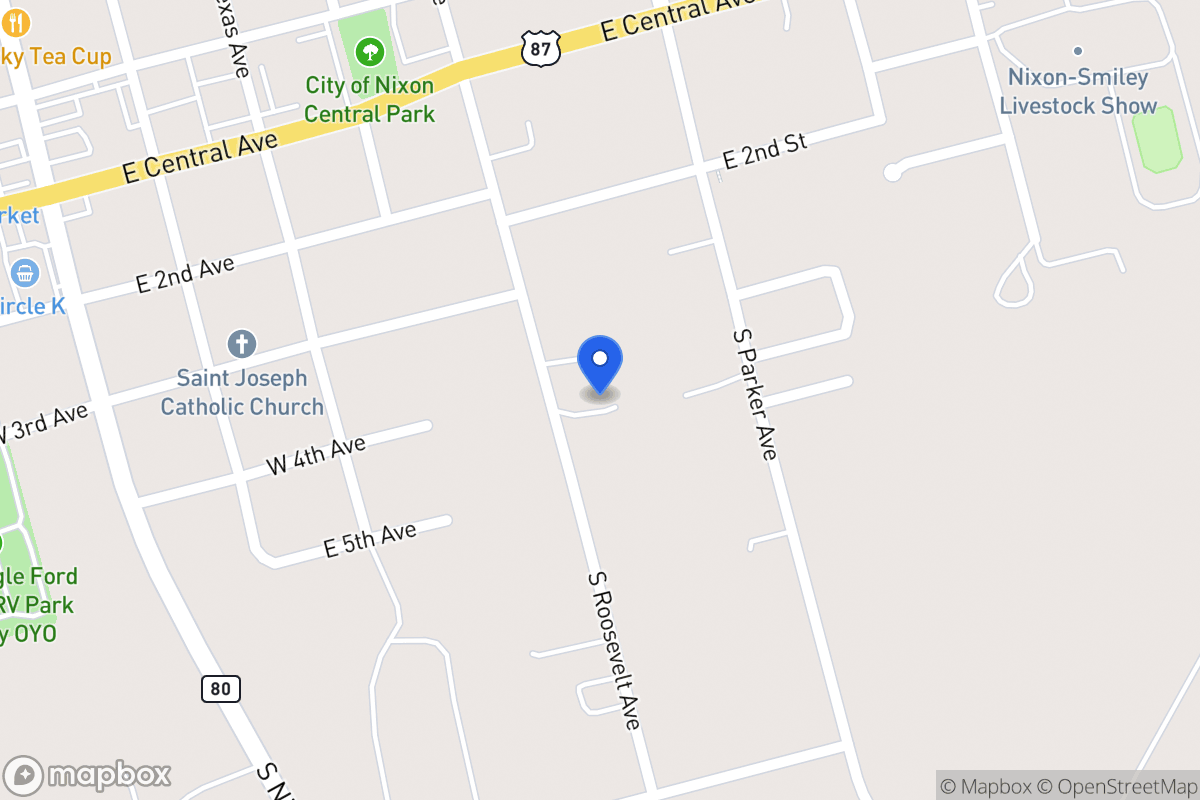 Map of 301 S Roosevelt Ave, Nixon, Tx 78140, Nixon